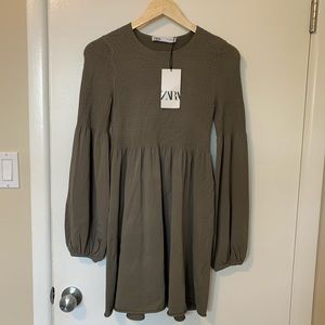 Zara Olive Green Dress